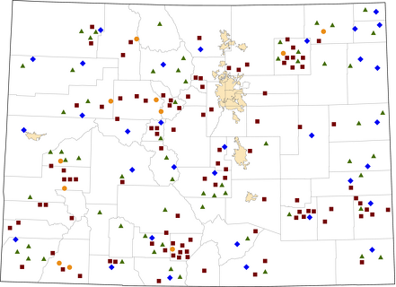 Colorado Rural Healthcare Facilities map