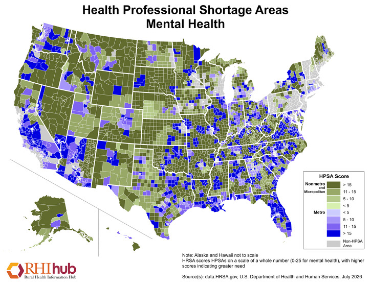 HPSA Mental Health Score