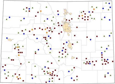Colorado Rural Healthcare Facilities map