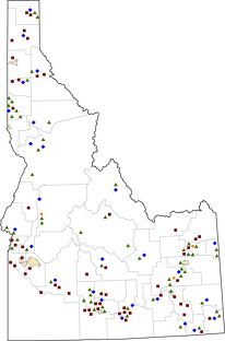 Idaho Rural Healthcare Facilities map