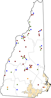 New Hampshire Rural Healthcare Facilities map