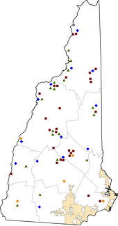 New Hampshire Rural Healthcare Facilities map